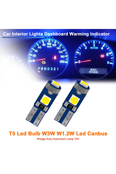 Choice1 مجموعة من 10 مصابيح LED خضراء T5 3SMD W3W W1.2W بتقنية Canbus، إضاءة ...