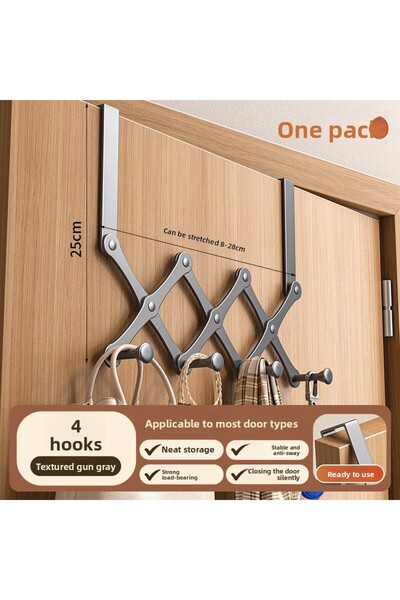 Choice 4 Hook Gray Over The Door Hooks,Over The Door Towel Holder,Owel Racks ...