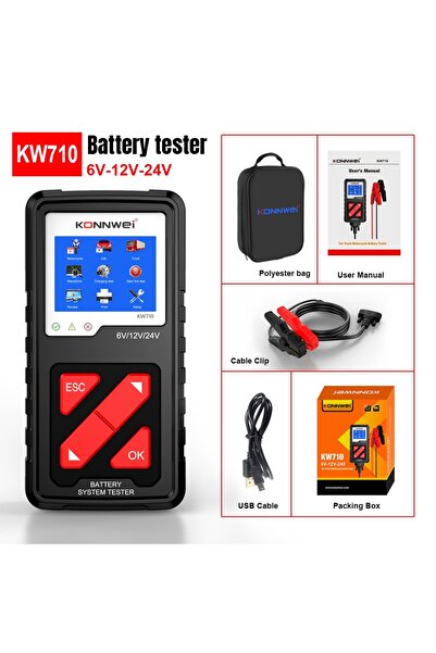 Choice KW710 NEW KONNWEI KW710 Car Battery Tester 6V/12V/24V 100-2000CCA Batt...