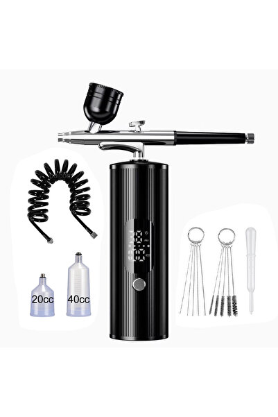 Choice1 مسدس رش أسود مزود بضاغط هواء، أداة رش يدوية محمولة قابلة لإعادة الشحن...