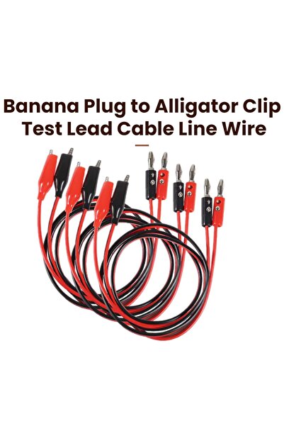 Choice 3pcs Banana Plug to Alligator Clip Test Lead Cable Line Wire, 4mm Bana...