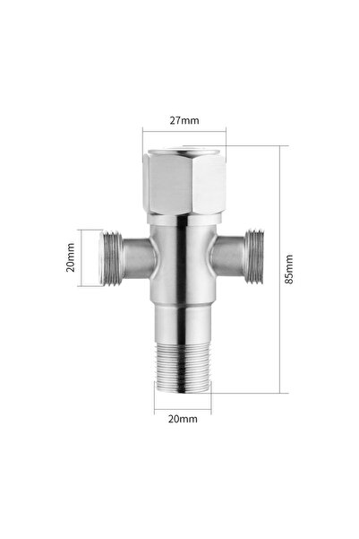 choice2 Tee Stainless steel bathroom quick opening triangle valve G1/2 thread...