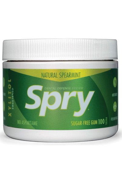 Xlear Spry Sugar-Free Gum with Xylitol, Mint Flavor, 100 Pieces