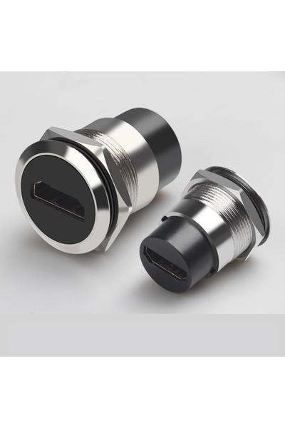 Choice17 HDMI Silver 1pc Metal Round Sket Module D Type RJ45 Straight Through...