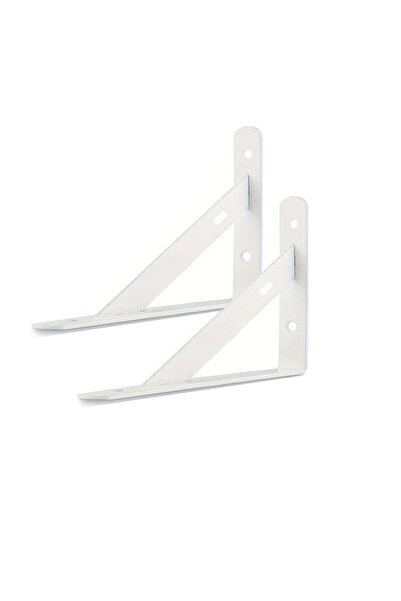 Choice1 قطعتان من دعامات الرفوف البيضاء شديدة التحمل، مقاس 9.5 × 15 سم (5.91 ...