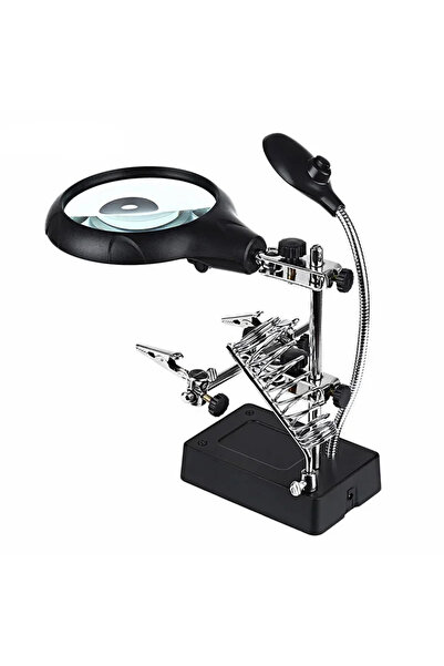 Choice1 European plug Welding Magnifying Glass 5 LED Light Desktop Magnifier ...