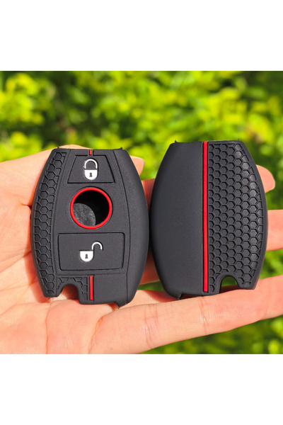 Choice1 غطاء مفتاح سيارة أنيق من السيليكون بزرين لسيارات مرسيدس بنز الفئة A و...