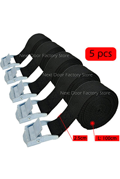 Choice1 5pcs Black 1M 5pcs 1M Buckle Tie-Down Belt Cargo Straps For Car Motor...