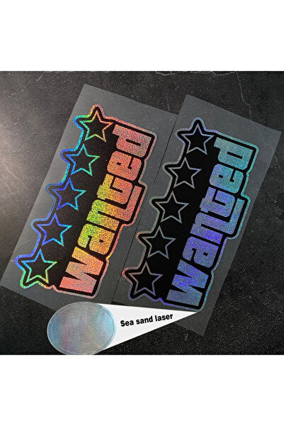 Choice12 ملصقات دراجة نارية HS-WANT3 بنجمة خماسية، مقاس 20×10 سم (قطعتان)، مق...