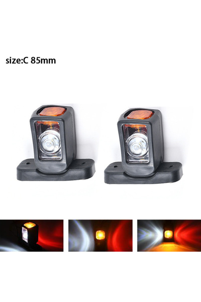 choice2 مصباحان جانبيان LED صغيران وطويلان 85 مم من JVISUAL بثلاثة أوجه أبيض ...