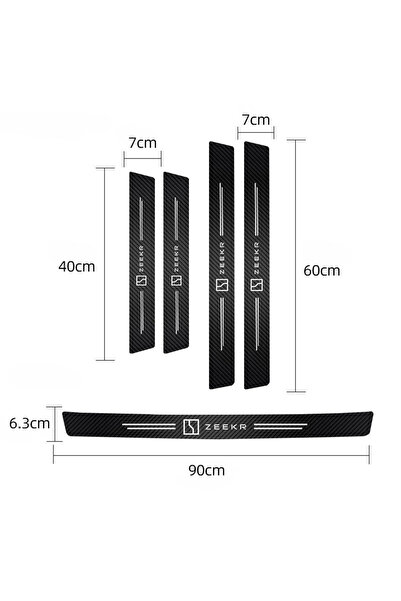 Choice 5 قطع من ملصقات حماية عتبات أبواب السيارات المضادة للخدش، ملحقات تزيين...