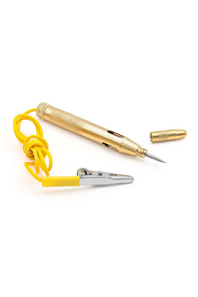 Choice قلم اختبار جهد التيار المستمر 6-24 فولت أصفر اللون، كاشف كهربائي لدائر...