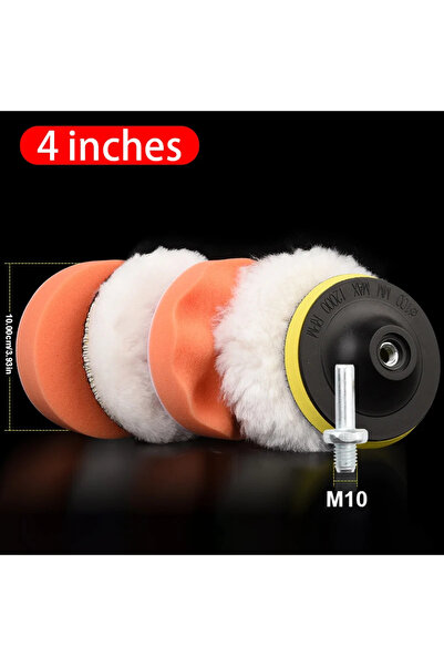 Choice1 مجموعة 6 قطع من وسادات إسفنجية لتلميع السيارات، مقاس 4 بوصات، لماكينة...