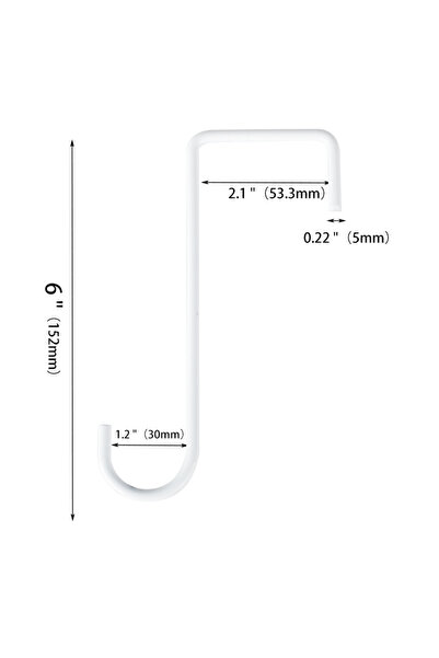 Choice1 White 15cm 4pcs 4 Fence Hooks, Heavy-Duty Hooks for Hanging Plants on...