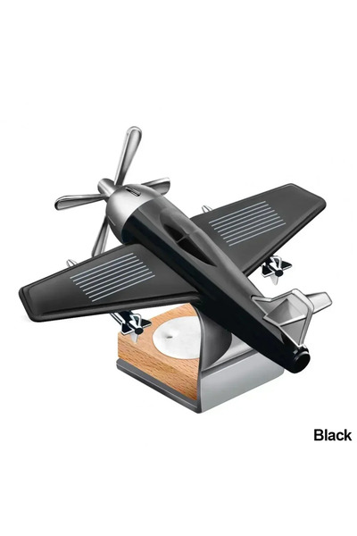 choice2 black Car Essential Oil Diffuser Solar Airplane Air Freshener Wooden ...