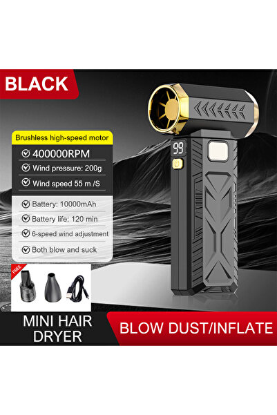 Choice1 Black 2-in-1 Super Powerful Air Blower for pc 10000mAh Turbo Violent ...