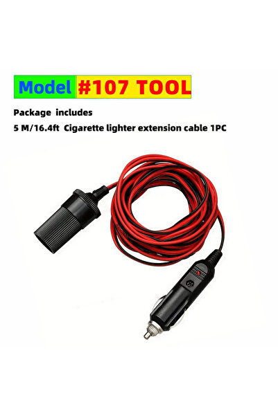 Choice1 5M-16.4ft QXNY Cigarette Lighter Extension Cable Adapter Replacement ...