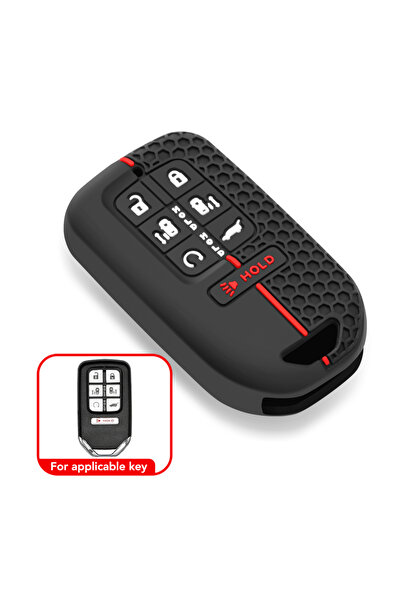 Choice black Car Key Fob Soft Cover Case 7 Button Silicone Waterproof for Hon...