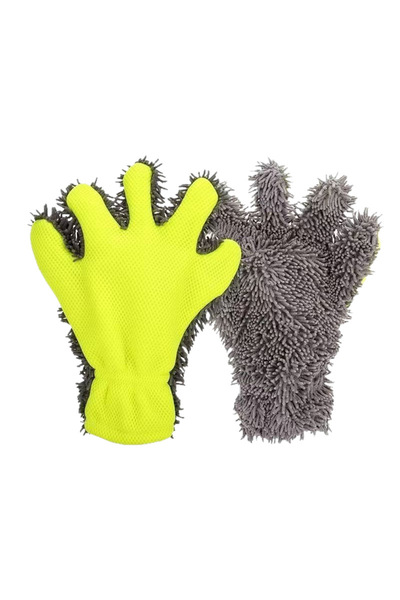 Choice1 قفازات تنظيف خضراء قطعة واحدة، قماش تلميع عالي الجودة، قفازات غسيل سي...