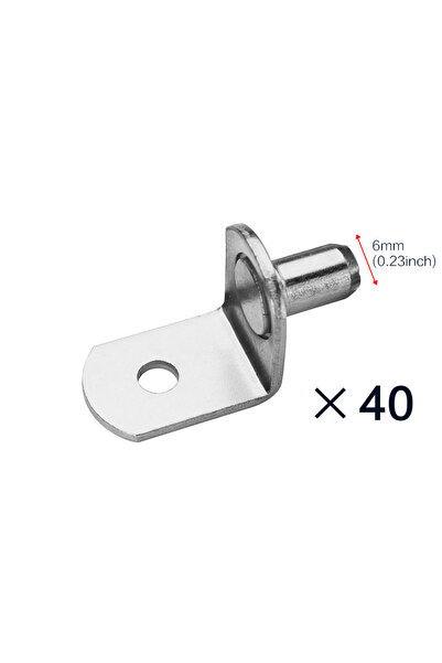 Choice1 مجموعة عامة من 40 قطعة، دبابيس أرفف 6 مم، أوتاد دعم أرفف مطلية بالنيك...