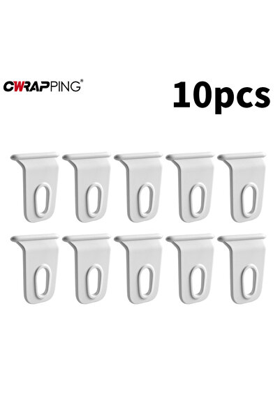 Choice خطافات تعليق الملابس البيضاء للمظلات المتنقلة، 10 قطع، حامل إضاءة حفلا...