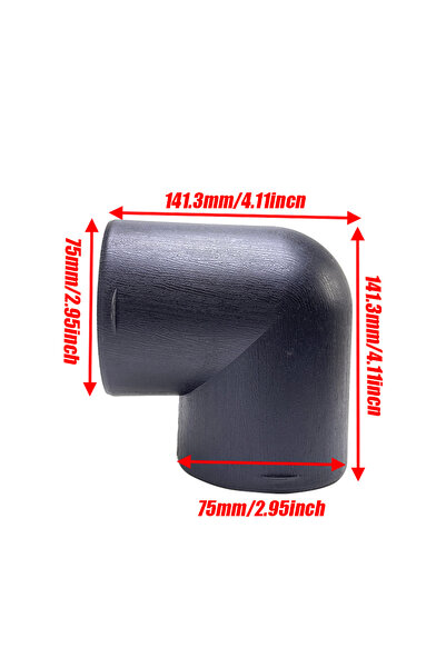 Choice1 LWT-75mm 75/90mm Plastic L-Shaped Air Pipe Elbow Outlet Connector For...