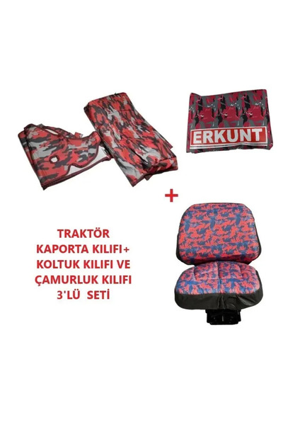 TarımGaraj Erkunt 50 ve 55 ET Tarla Serisi Traktör Kılıfı Branda Kaporta ve K...
