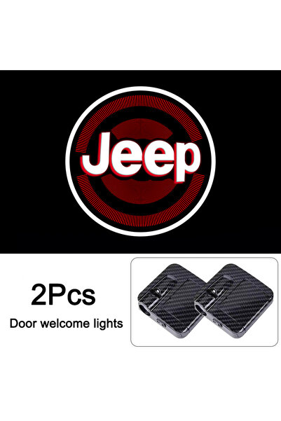 Choice 2Pcs JEEP Red 2pcs JEEP HD Car Door Welcome Light Led Projector Lamp F...