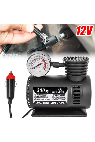 Choice ضاغط هواء صغير محمول من بلاك - مضخة هواء أوتوماتيكية لنفخ الإطارات مع ...