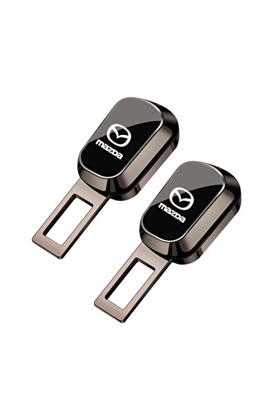 Choice1 قطعتان من مشبك حزام حزام الأسود لسيارة مازدا، مصنوع من سبائك الزنك، م...