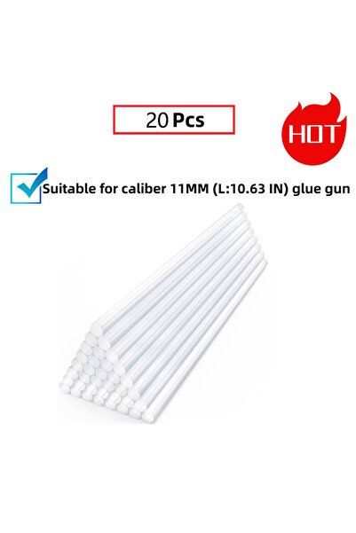 Choice 11 مم، 20 قطعة، أعواد غراء شفافة ساخنة، عالية اللزوجة، فائقة القوة، تت...