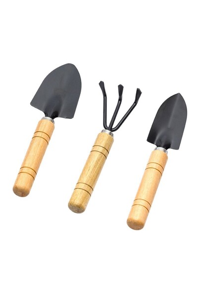 Choice1 مجموعة من 3 أدوات بستنة صغيرة بمقابض سميكة، ومجرفة صغيرة لنباتات الأص...