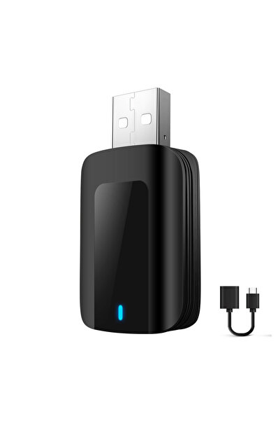 Choice محول لاسلكي صغير جديد 2 في 1 أسود اللون، يدعم نظامي التشغيل أندرويد وك...