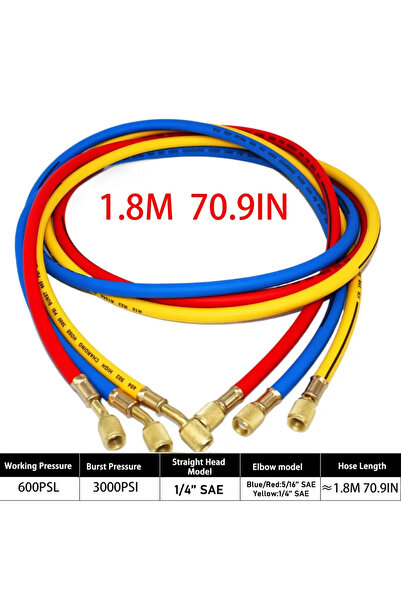 Choice مقياس ضغط مشعب مكيف الهواء R134a-1.8M 0.9M-1.8M AC Fit A Set مناسب لغا...