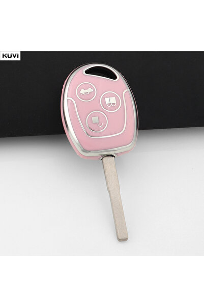 Choice22 Pink only case TPU Car Key Case Cover Shell For Ford Fus Fiesta Fusi...