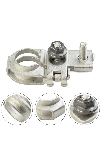 Choice طرف توصيل كابل بطارية فضي اللون، قطعة واحدة، رقم الموديل 919803X010، م...