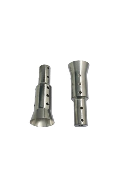 Choice3 قطعتان - أنبوب كاتم صوت عادم دراجة نارية عالمي 51 مم قابل للإزالة، كا...