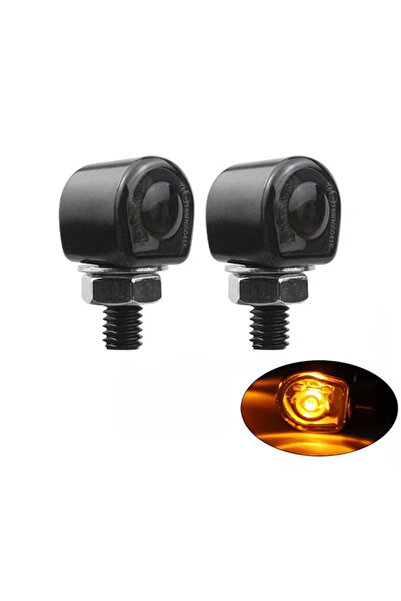 Choice قطعتان من إشارات الانعطاف الصغيرة للدراجات النارية، 12 فولت، 8 مم، مصا...