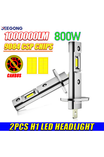 Choice مصابيح LED فائقة السطوع H1 (قطعتان) للسيارات، سهلة التركيب والتشغيل، ب...