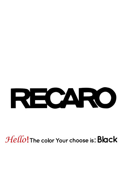 Choice ملصق سيارة ريكارو أسود مقاس 12 سم × 2 سم، مصنوع من الفينيل المقاوم للم...