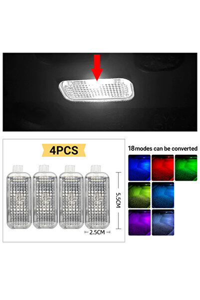 Choice1 4PCS Car Footwell Lamps For Skoda tavia 3 A7 3 5E 2015 2016 2017 2018...