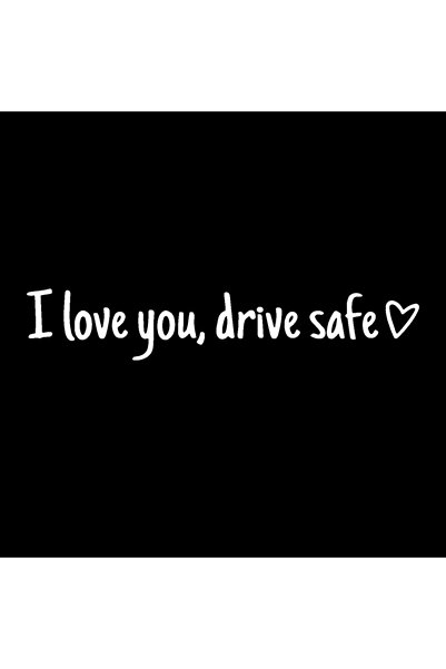 choice2 WHITE I Love You Rearview Mirror Decal - Heartfelt Safety Reminder fo...