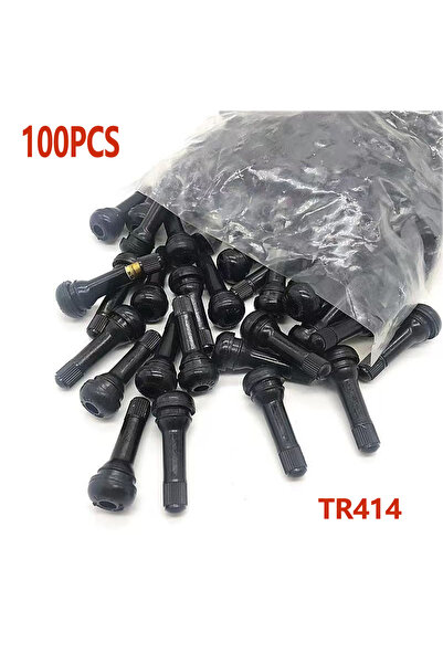 Choice1 100 قطعة 20/50/100 قطعة صمامات إطارات سوداء بدون أنابيب TR414 للسيارا...