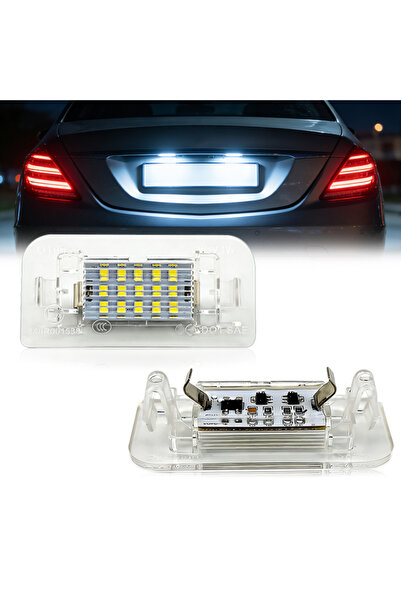 Choice مصباحان LED أبيض 6000 كلفن، 15 SMD، للوحة ترخيص سيارة مرسيدس بنز الفئة...