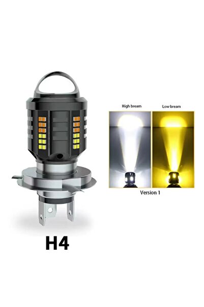choice2 H4 White Yellow Dual Color Switchable Motorcycle Headlight, H4 BA20D ...