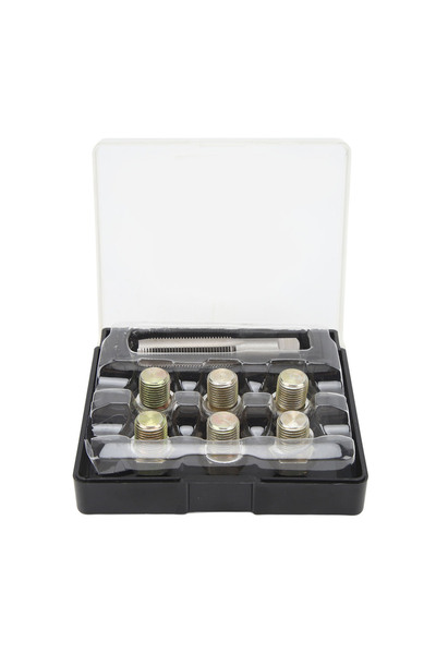 Choice طقم إصلاح لولب سدادة تصريف الزيت الفضية M13 × 1.5 مم، طقم أدوات إعادة ...