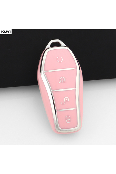 Choice1 Pink only case 4 Buttons Soft TPU Pink Car Key Case Cover Shell For B...