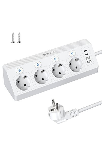 Choice 110-250V EU 4 white 8-in-1 corner sket, 4USB fast charging +4AC child ...