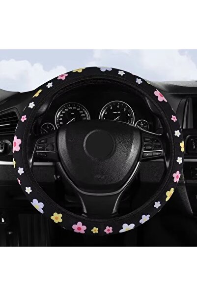 Choice3 غطاء عجلة قيادة سيارة عالمي من يينغ هوا، قطعة واحدة، مطبوع زهور الأقح...