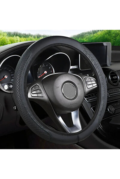 Choice1 غطاء عجلة قيادة أسود بالكامل من فور سيز موتورز، قطعة واحدة، مانع للان...